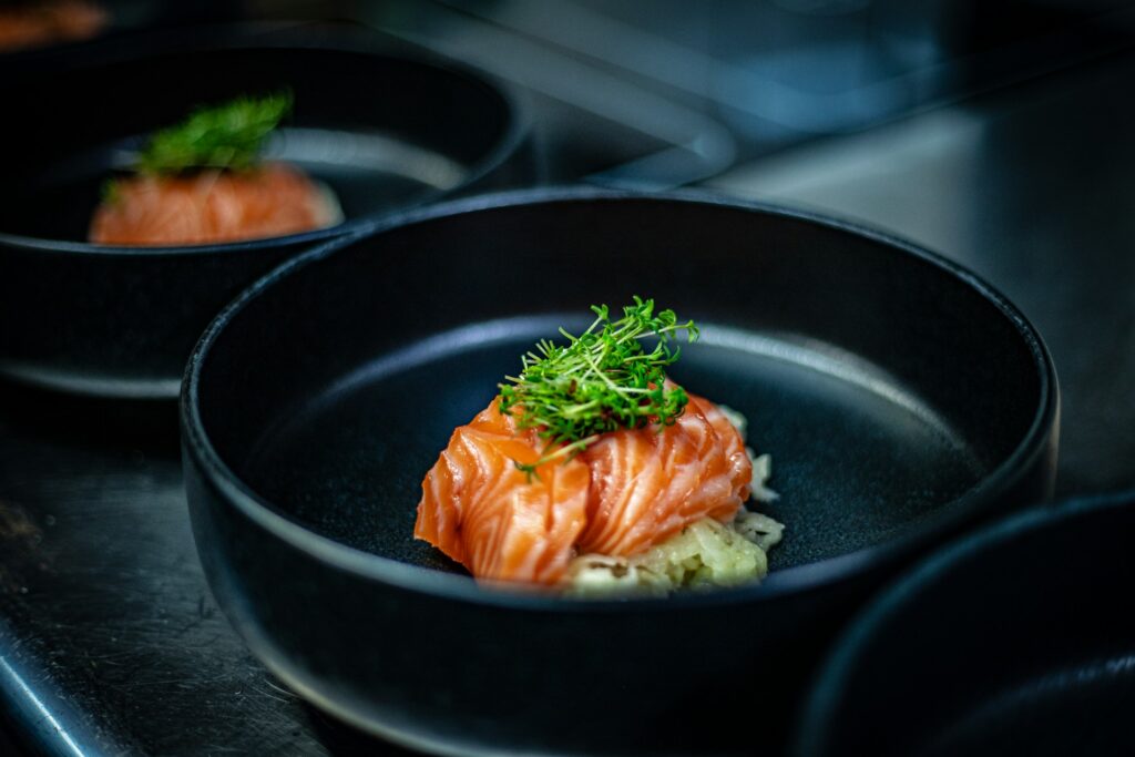 Salmon sashimi